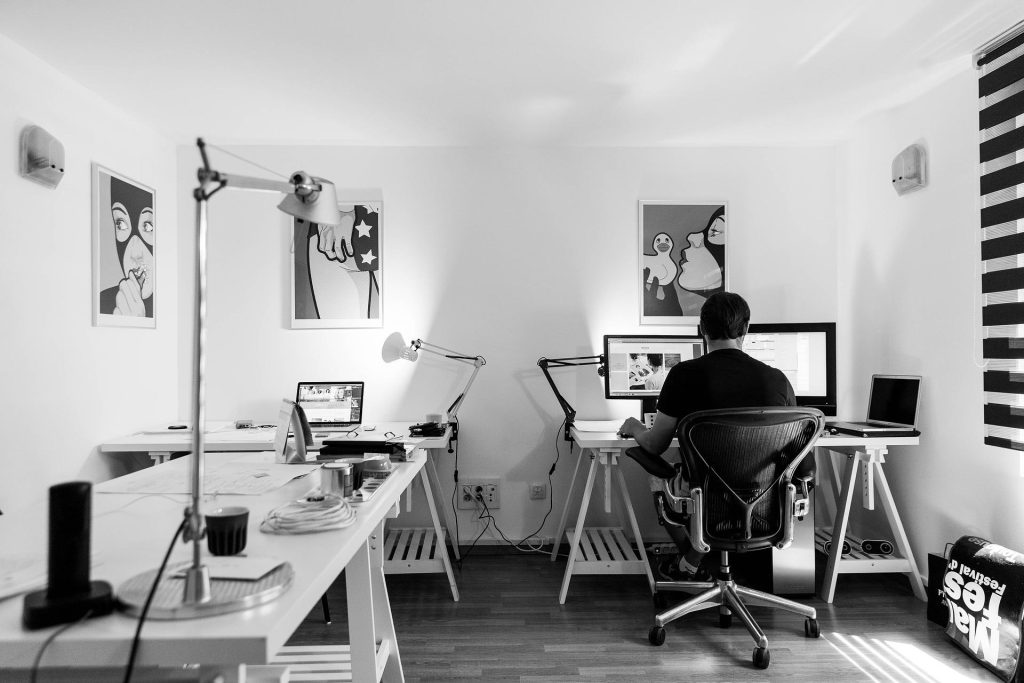web designer desk